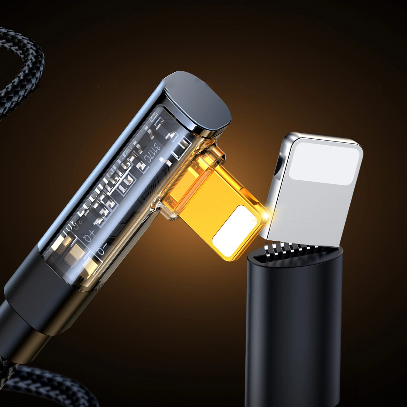 Daten- und Ladekabel USB-A - Lightning Joyroom S-UL012A6 Angled, 18W, 1,2m, Schwarz