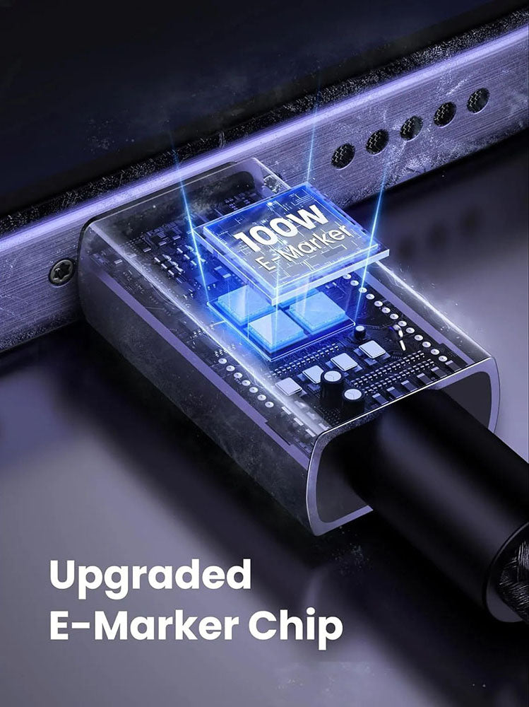 USB-C Daten- und Ladekabel - USB-C UGREEN L512, 100W, 3m, Grau