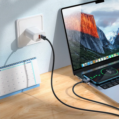 USB-C Daten- und Ladekabel - USB-C HOCO X118 Display, 60W, 1m, Schwarz