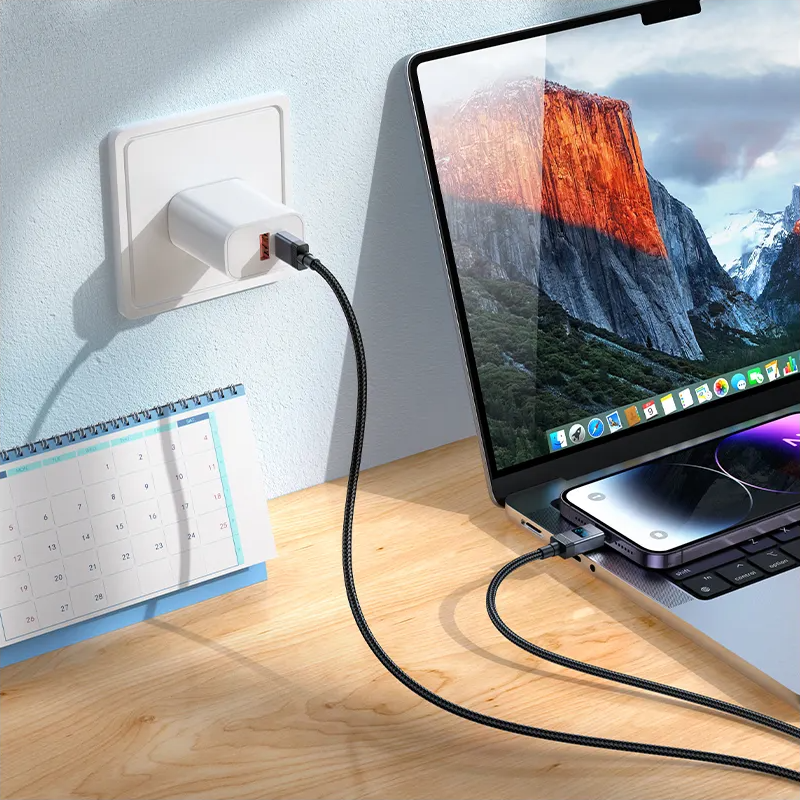 USB-C - Lightning Daten- und Ladekabel HOCO X118 Display, 27W, 1m, Schwarz