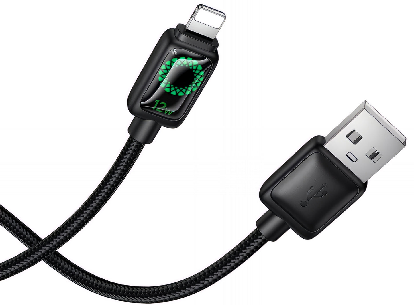 USB-A to Lightning Data and Charging Cable HOCO U146, 12W, 1.2m, Black