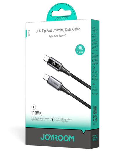 USB-C Daten- und Ladekabel - USB-C Joyroom S-A60 StarTalk, 100W, 1,2m, Schwarz