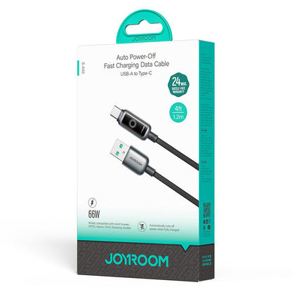 Daten- und Ladekabel USB-A - USB-C Joyroom S-A55 StarFlight Display, 66W, 1.2m, Schwarz