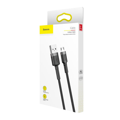 Daten- und Ladekabel USB-A – microUSB Baseus Coffee, 18 W, 1 m, Grau CAMKLF-BG1