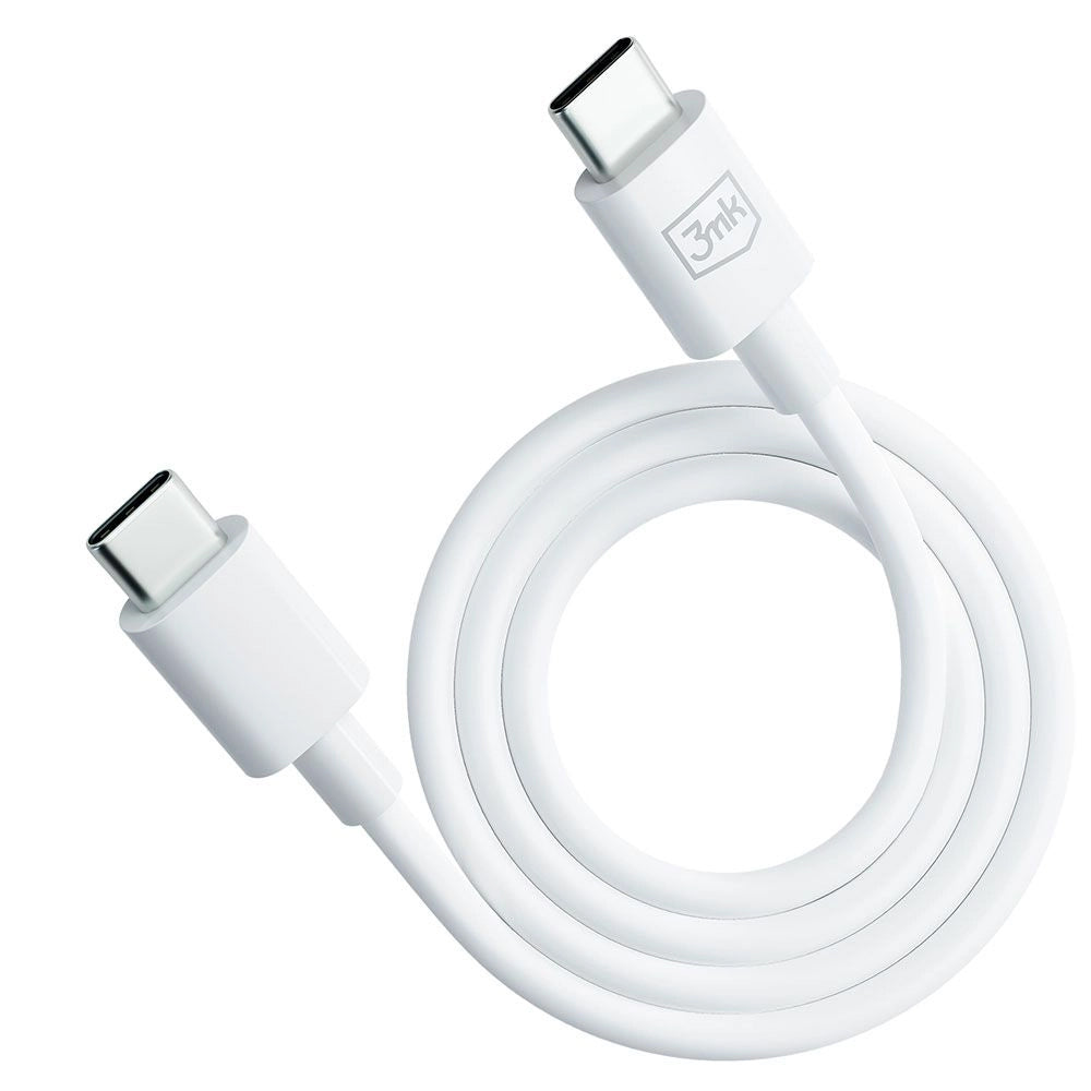 Daten- und Ladekabel USB-C - USB-C 3MK Hyper, 100 W, 1,2 m, Weiß