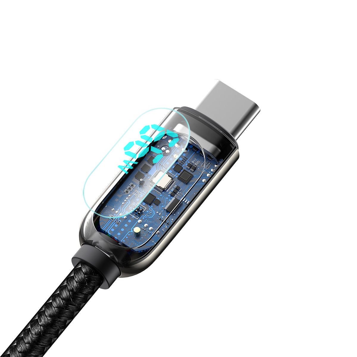 Daten- und Ladekabel USB-A - USB-C Baseus Display, 66W, 2m, Schwarz CASX020101