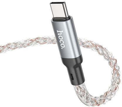 USB-C Daten- und Ladekabel - USB-C HOCO U112, 60W, 1m, Grau