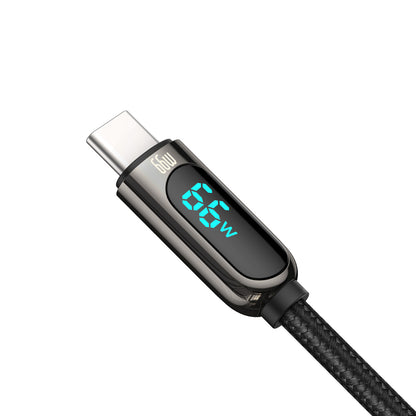 Daten- und Ladekabel USB-A - USB-C Baseus Display, 66W, 2m, Schwarz CASX020101