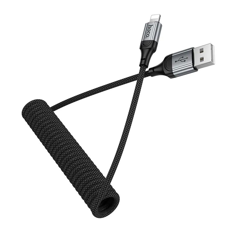 USB-A - Lightning Daten- und Ladekabel HOCO X121, 27W, 1,5m, Schwarz