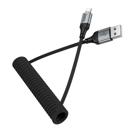 USB-A - Lightning Daten- und Ladekabel HOCO X121, 27W, 1,5m, Schwarz