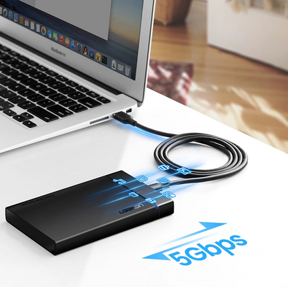 Daten- und Ladekabel USB-A - USB-C UGREEN US184, 18W, 0,5m, Schwarz