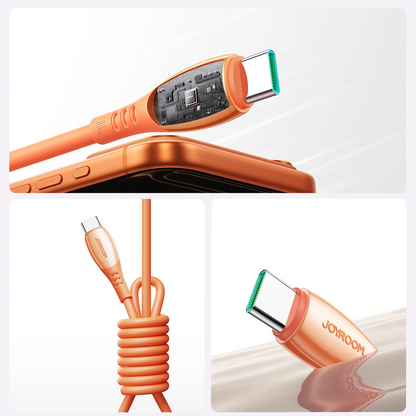 USB-C Daten- und Ladekabel - USB-C Joyroom S-A59 Vibrant, 60W, 1.2m, Orange