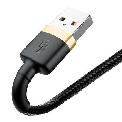USB-A - Lightning Lade- und Datenkabel Baseus Cafule, 18W, 2m, Gold CALKLF-CV1