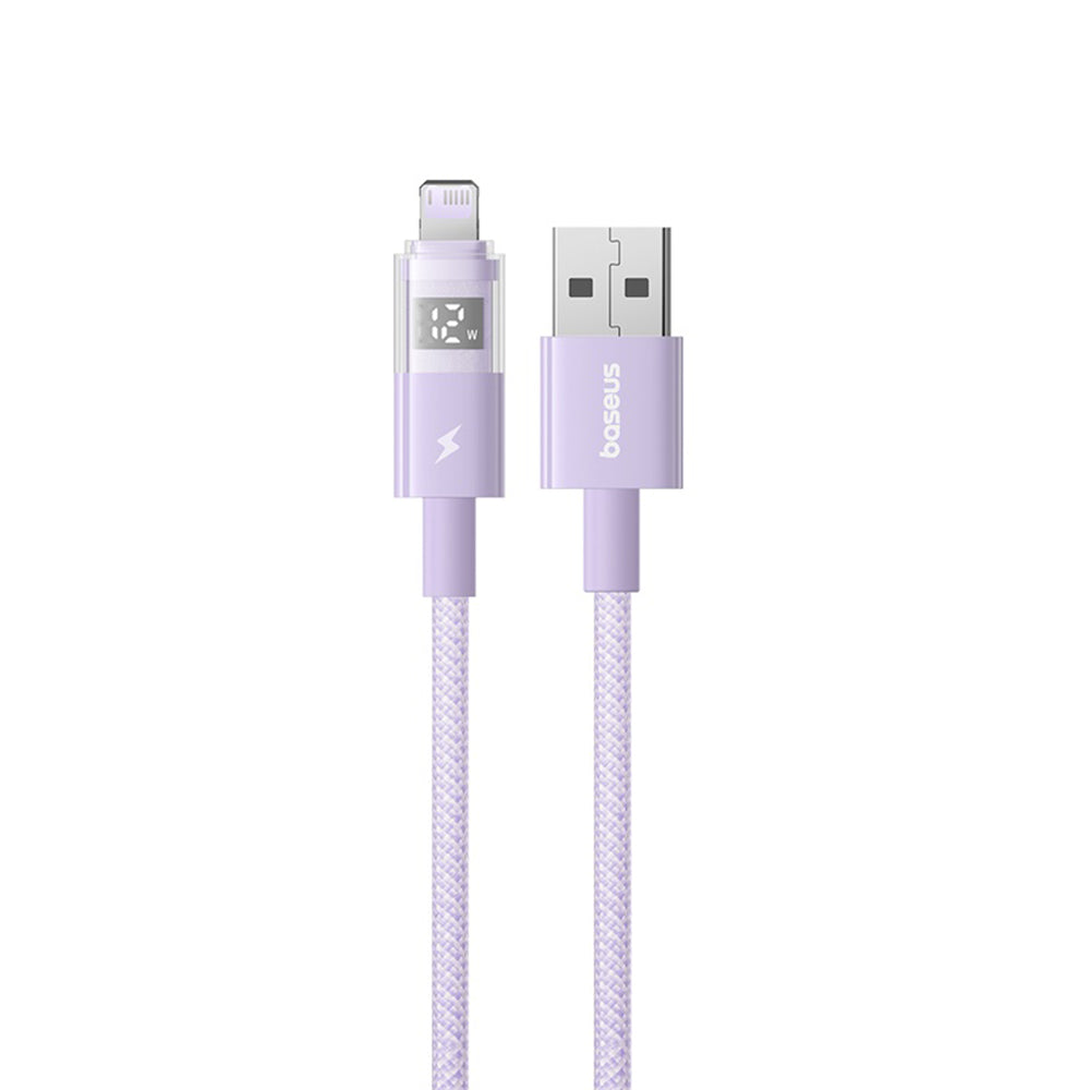 Daten- und Ladekabel USB-A - Lightning Baseus Display 2, 12W, 2m, Lila P10382700511-01