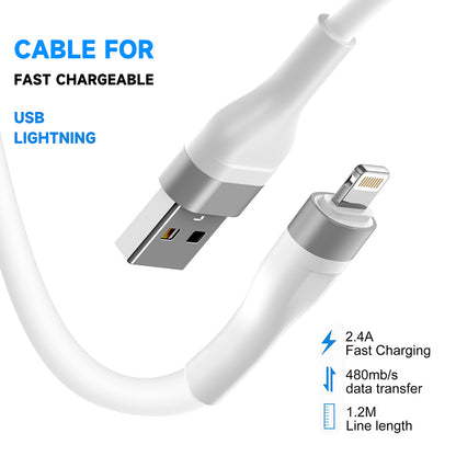 Daten- und Ladekabel USB-A - Lightning Lito LD02L, 18W, 1.2m, Weiß