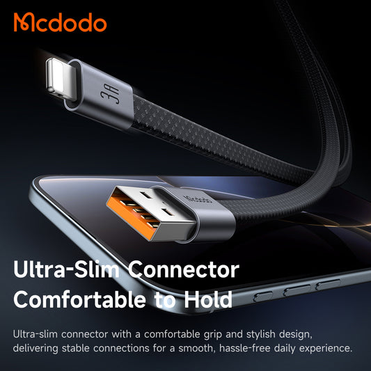 Daten- und Ladekabel USB-A - Lightning McDodo CA-1160, 18W, 1m, Schwarz