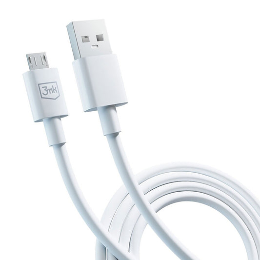 Daten- und Ladekabel USB-A - microUSB 3MK Hyper, 18W, 1.2m, Weiß