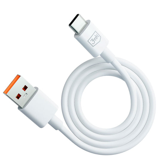 Daten- und Ladekabel USB-A - USB-C 3MK Hyper, 60W, 1.2m, Weiß