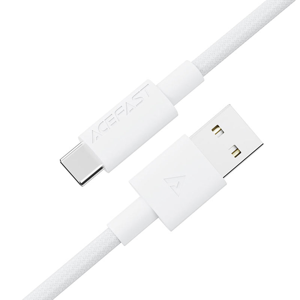 Daten- und Ladekabel USB-A - USB-C Acefast C18-04, 18W, 1.2m, Weiß
