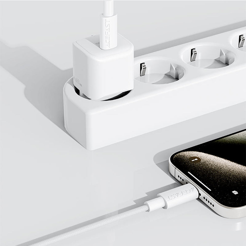 Daten- und Ladekabel USB-A - USB-C Acefast C18-04, 18W, 1.2m, Weiß
