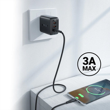 Daten- und Ladekabel USB-A - USB-C Acefast C3-03, 60W, 1.2m, Schwarz