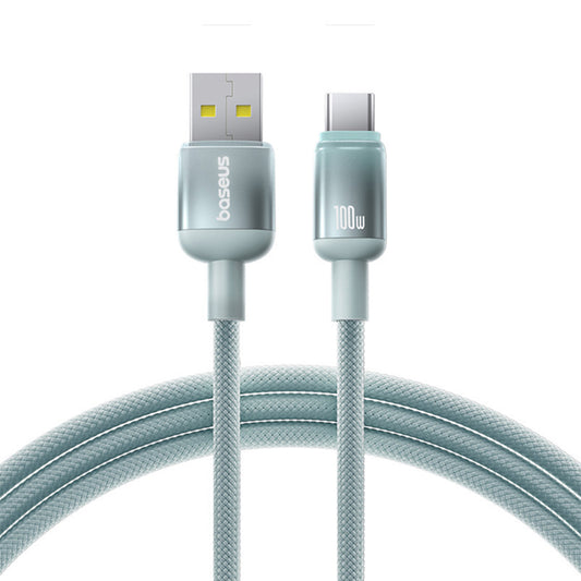 Daten- und Ladekabel USB-A - USB-C Baseus Discolor, 100W, 1m, Blau Grün E0420801