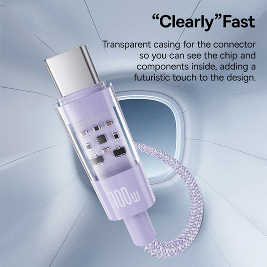 Daten- und Ladekabel USB-A - USB-C Baseus Gem, 100W, 1m, Lila P10373002511-00