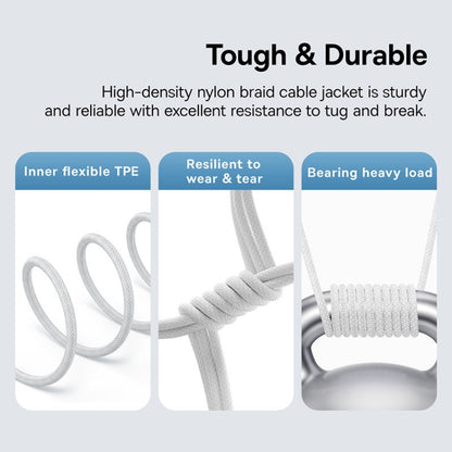Daten- und Ladekabel USB-A - USB-C Baseus Gem, 100W, 2m, Weiß P10373002211-01