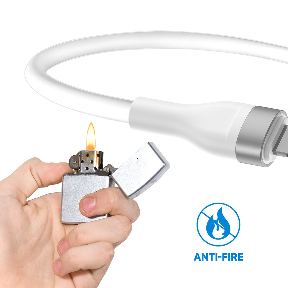 USB-A to USB-C Data and Charging Cable Lito LD02C, 18W, 1.2m, White