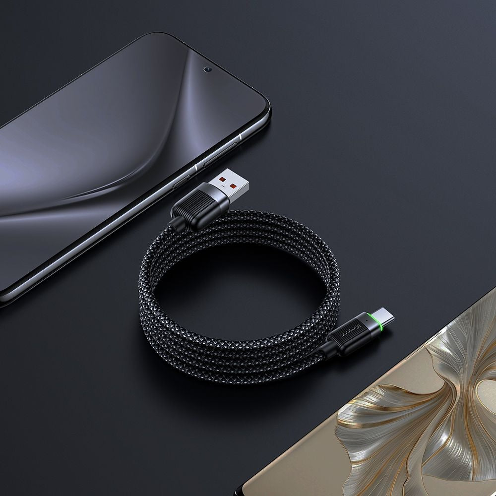 Daten- und Ladekabel USB-A - USB-C McDodo CA-5650 Self Winding, 66W, 1.2m, Schwarz