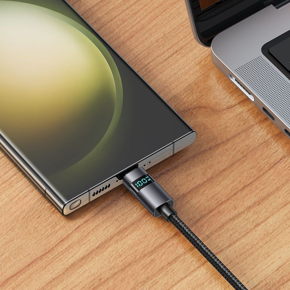 Daten- und Ladekabel USB-A - USB-C McDodo CA-6520 Display, 100W, 1.2m, Schwarz