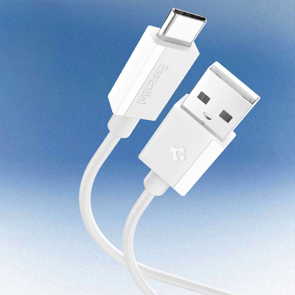 Daten- und Ladekabel USB-A - USB-C Spigen Essential, 60W, 2m, Weiß