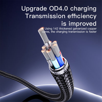 Daten- und Ladekabel USB-A - USB-C Yesido CA130C, 18W, 2m, Schwarz