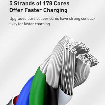 Daten- und Ladekabel USB-C - Lightning Baseus Cafule Metal, 20W, 1m, Grün CATLJK-A06