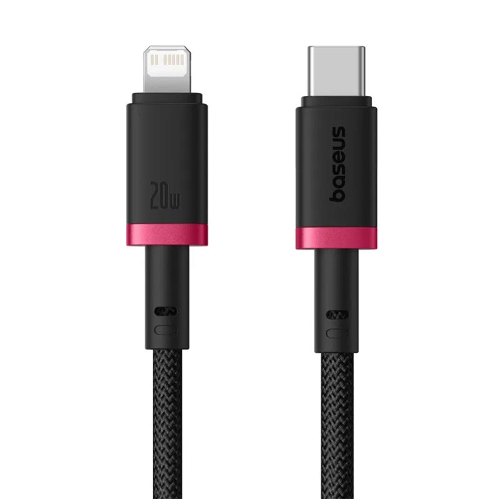 USB-C - Lightning Lade- und Datenkabel Baseus Dura Series, 20W, 2m, Rot Schwarz E0420802