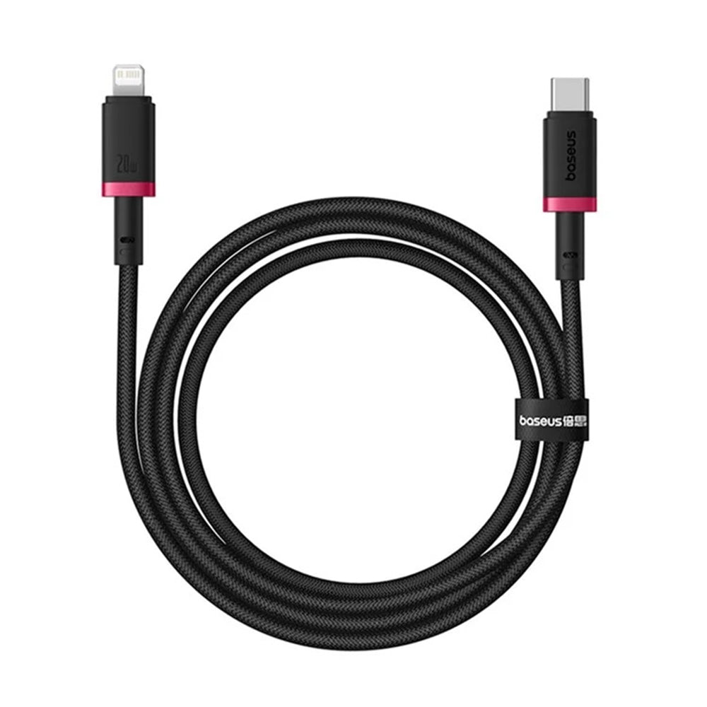 USB-C - Lightning Lade- und Datenkabel Baseus Dura Series, 20W, 2m, Rot Schwarz E0420802