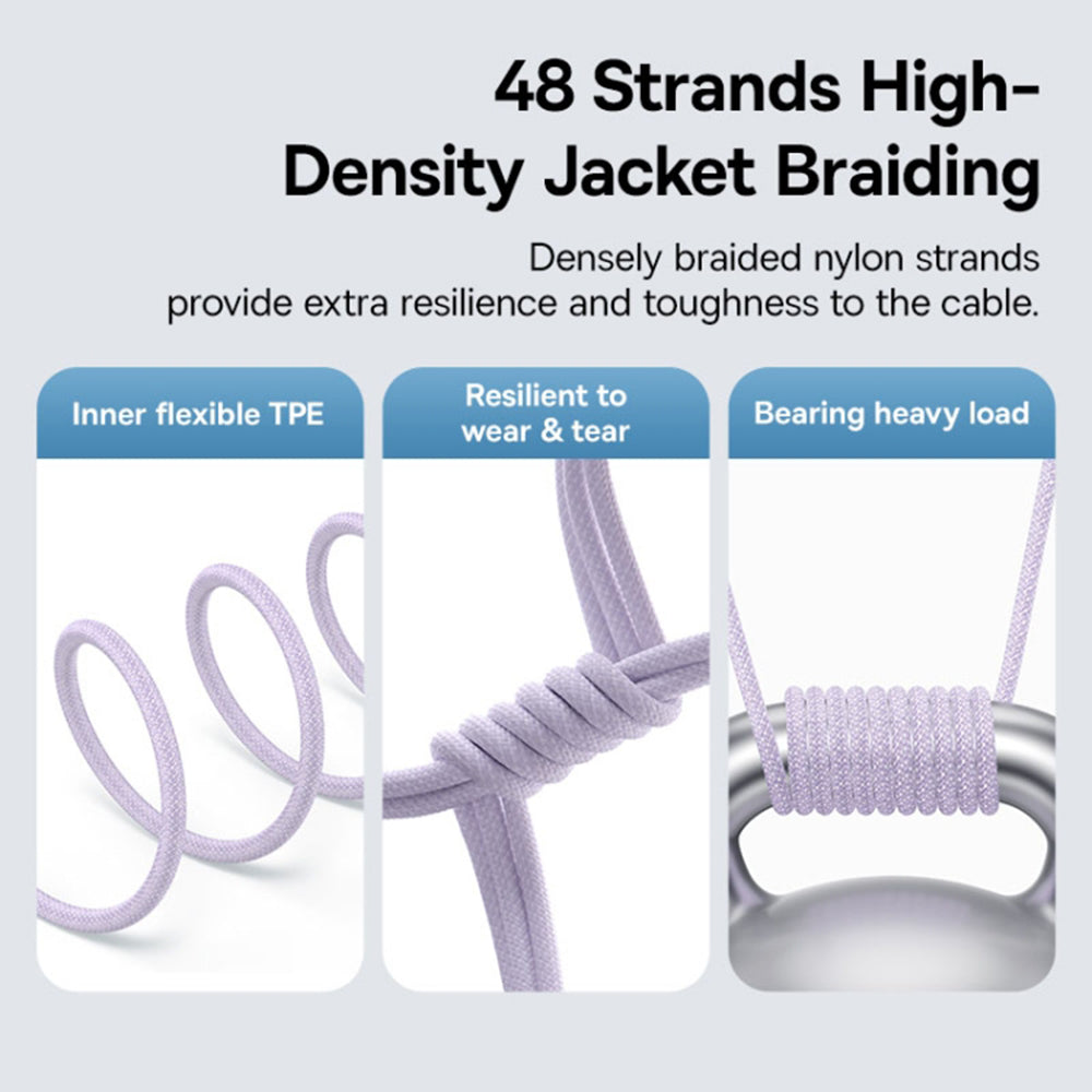 Daten- und Ladekabel USB-C - Lightning Baseus Gem, 20W, 1m, Lila P10373001511-00