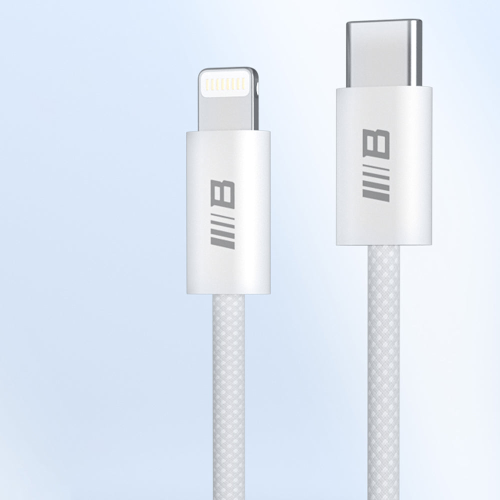 USB-C - Lightning Lade- und Datenkabel Blueo, 20W, 1.2m, Weiß