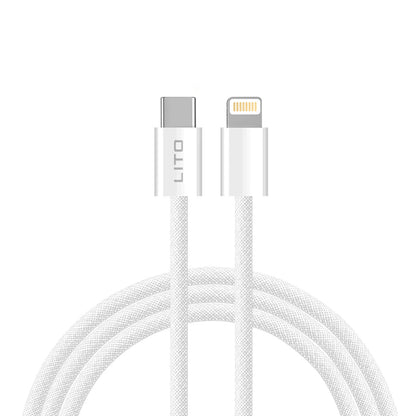 Daten- und Ladekabel USB-C - Lightning Lito LD04CL, 27W, 2m, Weiß