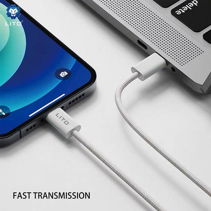 Daten- und Ladekabel USB-C - Lightning Lito LD04CL, 27W, 2m, Weiß