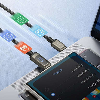 USB-C to Lightning Data and Charging Cable Lito LD15 Display, 27W, 1m, Black