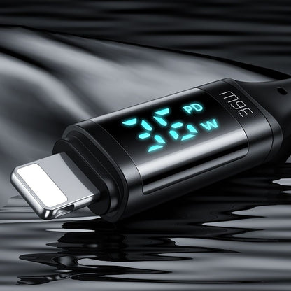 USB-C - Lightning McDodo CA-1030 Display Daten- und Ladekabel, 36W, 1.2m, Schwarz