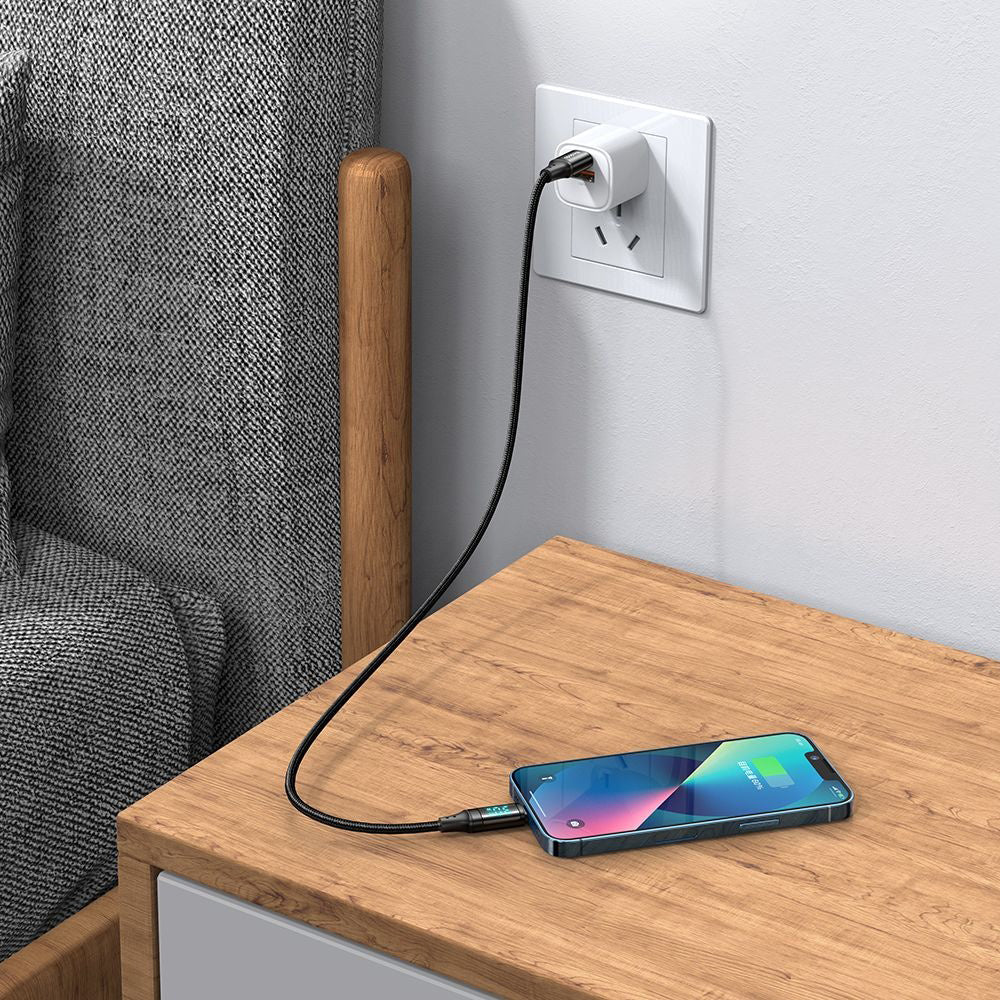 USB-C - Lightning McDodo CA-1030 Display Daten- und Ladekabel, 36W, 1.2m, Schwarz