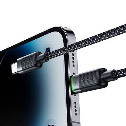 USB-C to Lightning McDodo CA-2010 Self Winding Data and Charging Cable, 36W, 1.2m, Black