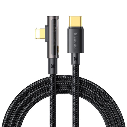 Daten- und Ladekabel USB-C - Lightning McDodo CA-3390 Angled, 36W, 1.2m, Schwarz