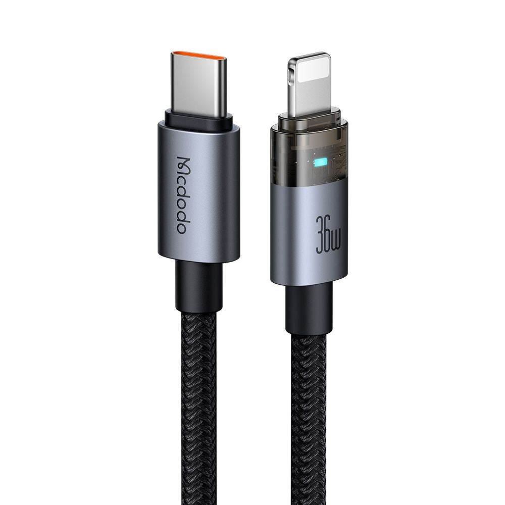 Daten- und Ladekabel USB-C - Lightning McDodo CA-6940, 36W, 1.2m, Schwarz