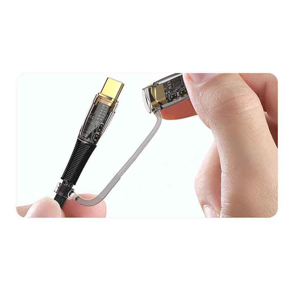 USB-C - Lightning / USB-C Lito LD12 Data and Charging Cable, 60W, 1.2m, Black