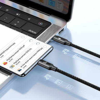 USB-C - Lightning / USB-C / QI McDodo CA-4940 O 3in1 Ladekabel, 100W, 1.2m, Schwarz