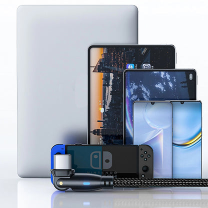 USB-C Daten- und Ladekabel - USB-C 3MK Hyper N Angled, 60W, 2m, Schwarz