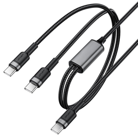 USB-C Daten- und Ladekabel - 2 x USB-C Acefast C22-02, 100W, 1,25m, Schwarz